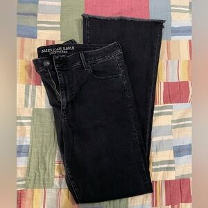 American Eagle Outfitters Women's Black Jeans 16 long